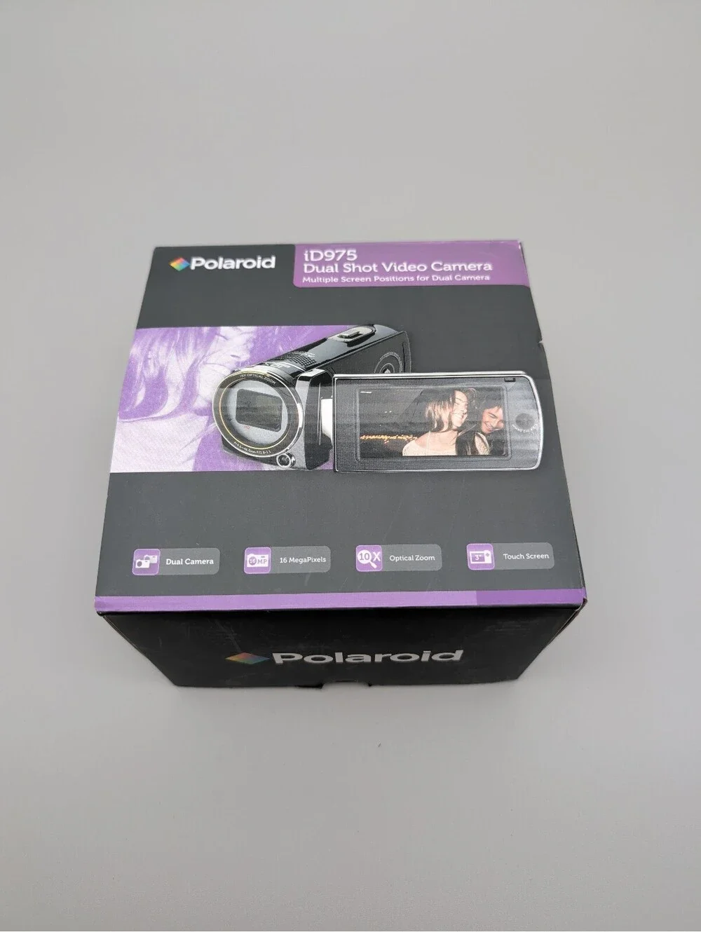 Polaroid iD975 Dual Shot Full HD Video Camera w/16MP Needs Battery Fully Tested
